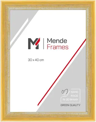 Produktbild von MendeFrames Bilderrahmen H640 Shabby-Chic gelb 60x80 cm Klarglas