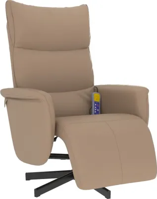 Image de Fauteuil inclinable de massage repose-pieds cappuccino