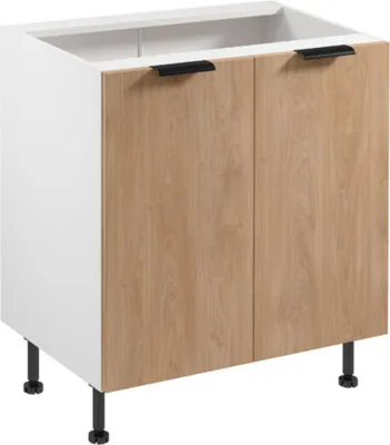 Produktbild von Standunterschrank Küchenschrank Schrankelement Küche Zweitüriger Weiß