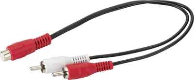 Produktbild von Schwaiger CIK8320 533, 2 x RCA, Männlich, RCA, Weiblich, 0,2 m, Schwarz