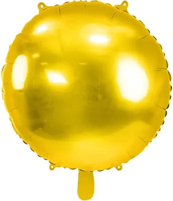 Zdjęcie produktu dla Balon foliowy okrągły Pastylka, złoty, 80 cm