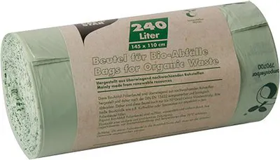 Image de Papstar sac à compost 120l vert H 123 x L 88cm 10 pièces 87664