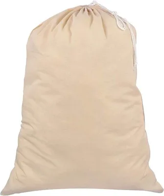Produktbild von Famanu Wäschetasche Extra groß 71 x 91 cm – 100% Baumwolle, langlebig, mit Kordelzug, waschbar, wiederverwendbar