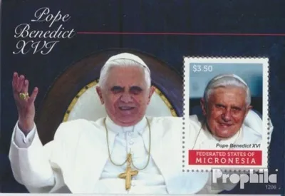 Produktbild von Briefmarken Mikronesien 2012 Mi Block210 (kompl.Ausg.) postfrisch Papst Benedikt XVI.