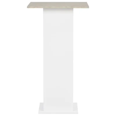 Produktbild von "im Sonderangebot"Bartisch/Esstisch für 2 Personen - CLORIS - Küchentisch - Weiß und Beton 60x60x110 cm - DEMöbel6315514