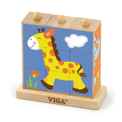 Zdjęcie produktu dla Viga 50834 9-elementowa układanka - Dzikie zwierzęta