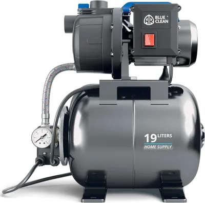 Obrázok produktu pre Samonasávacia záhradná pumpa, 600W, určená na zavlažovanie, s 19-litrovou nádržou a prietokom 3100 litrov za hodinu