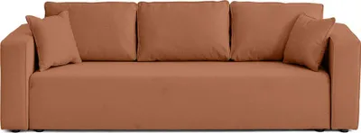 Image de Best Mobilier Topaze - canapé 3 places - convertible avec coffre - en tissu , Terracotta