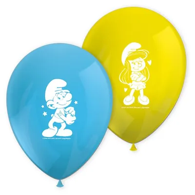 Produktbild von 8 Latexballons - Die Schlümpfe