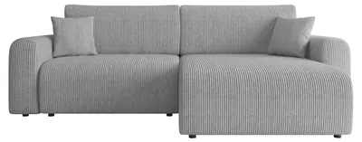 Produktbild von MIRJAN24 Ecksofa Floryn L Cord, Polsterecke, L-Form Schlafsofa, Eckcouch mit Bettkasten (Farbe: Poso 110)