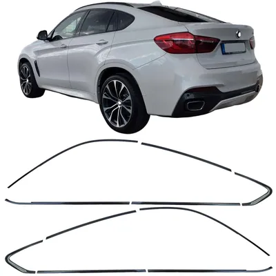 Für BMW X6 F16 ab 2014-2019 Shadow Line Zierleisten Fensterleisten Schwarz Glanz in der Farbe Schwarz von Carparts-Online GmbH