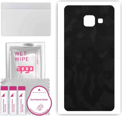 Produktbild von apgo Rückseite Schutzfolie, Skin, kompatibel mit Samsung Galaxy A3 2016 A310F, Hinten Displayschutzfolie aus Vinylfolie, kratzfest, einfache Montage - Schwarzes Tarnmuster
