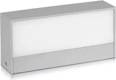 Image de Applique d'extérieur V-TAC 12 W LED, éclairage vers le haut et vers le bas, gris, IP65, VT-8057, 4000 K, 1150 lm