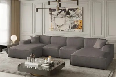 Produktbild von Wohnlandschaft U-Form CELES XS in Stoff Scala Taupe