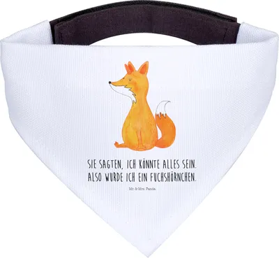 Produktbild von Mr. & Mrs. Panda Tuch Einhorn Fuchs - Weiß - Geschenk, Unicorns, Einhörner, Fuchshörnchen, Unicorn, Füchse, Halstuch Hund, Hunde, Für, Hundehalstuch