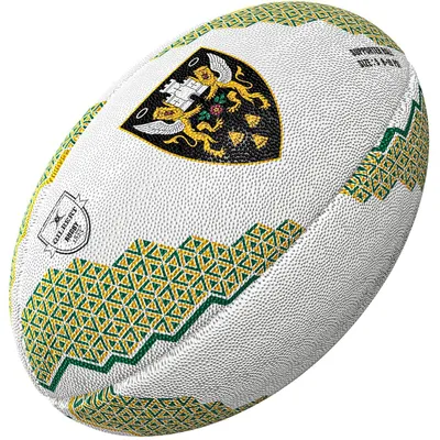 Immagine prodotto di Pallone da rugby Gilbert Northampton Saints per tifosi, misura 4, bianco
