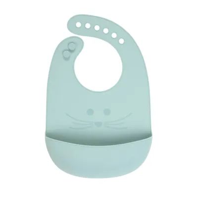 Produktbild von Lässig Silicone Bib Little Chums Mouse (3 Farben) Blue