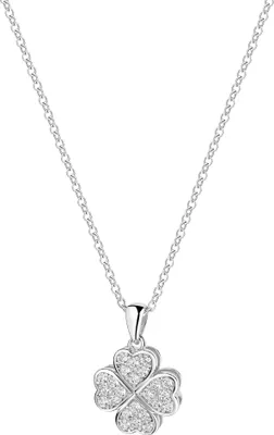 Produktbild von Celesta Silber Anhänger mit Kette 925 Silber rhodiniert 925/- Sterling Silber 42+3cm weiß ohne 475240027-45