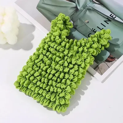 Obrázek produktu pro Malá nákupní taška – Skládací taška – Velká kapacita, elastický materiál – Opakovaně použitelná polyesterová taška – Ekologická úložná taška – Zelená barva