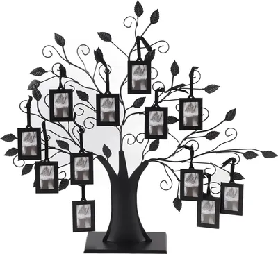Produktbild von Moderne Familienbaum-Fotoliste für 12 Fotos - Personalisierte Dekoration für Zuhause