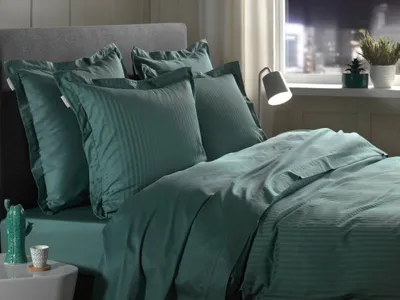 Productafbeelding van Heckettlane Dekbedovertrek Banda Mineral Green 200x200-220 cm