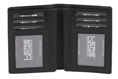 Produktbild von LEAS Ausweismappe, Kreditkartentasche Echt-Leder, schwarz Card-Collection