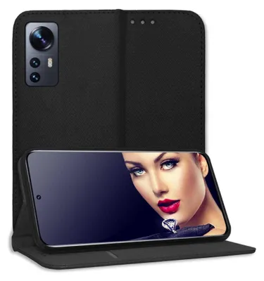 Produktbild von Bookstyle Schutzhülle Klapphülle Schutztasche Etui Cover für Xiaomi 12 Pro (6.73'') - Schwarz