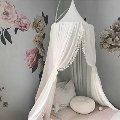 Image de Tente pour chambre d'enfant - blanche - en mousseline - pièce unique