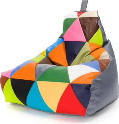Obrázek produktu pro Ecopuf Keiko Patchwork, sedací vak køeslo sedací vak Outdoor, Šedá E15, M