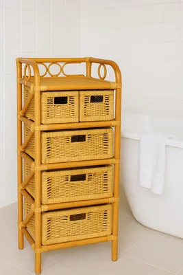 Produktbild von Rattanregal Regal echt Rattan honigfarben