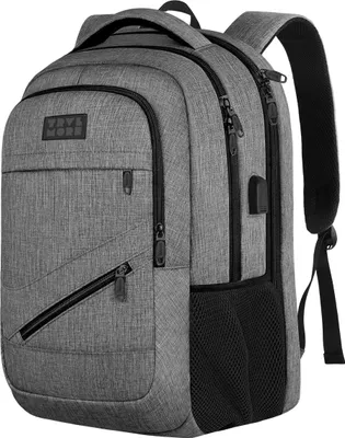 Produktbild von TRVLMORE 28L Rucksack - Rucksack mit 15,6 Zoll Laptopfach - Schulrucksack - Spritzwassergeschützt - Herren und Damen - Jungen und Mädchen - Grau