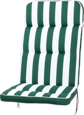 Produktbild von Auflage Hochlehner Alicante 2154 grün-weiß Blockstreifen 120x50x7 cm KETTtex Stegkissen
