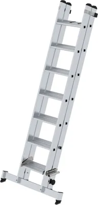 Produktbild von Stufen-Schiebeleiter 2-teilig mit nivello®-Traverse 2x7 Stufen
