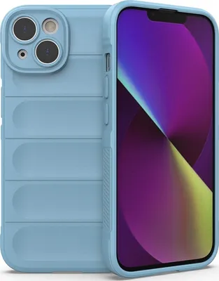 Produktbild von Mobigear Bumpy iPhone 14 Hülle Flexibles TPU Backcover - Blau