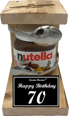 Produktbild von Happy Birthday 70 - Eiserne Reserve Löffel Nutella - Geburtstag - Nutella Geschenk