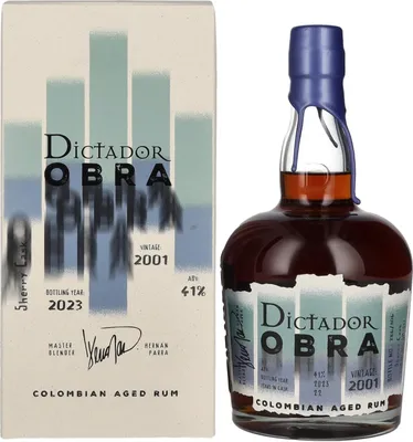 Produktbild von Dictador OBRA VINTAGE 22 Years Old SHERRY CASK Rum 2001 41% Vol. 0,7l in Geschenkbox