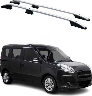 Image de Barres de toit longitudinales pour Opel Combo D 2012-2019 L1 Court Alu Gris