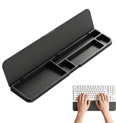 Obrázok produktu pre Podložka pod zápästie klávesnica 39 x 8,5 cm, pre kanceláriu, umelá koža