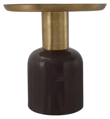 Produktbild von Art Deco Beistelltisch 825 aus dunkellila Metall und Gold