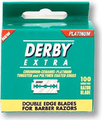 Zdjęcie produktu dla Ostrza do brzytwy Derby Extra Super Stainless Green Double Edge 100 szt