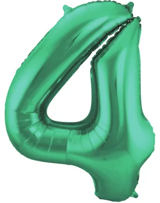 Produktbild von folienballon '4' 86 cm grün