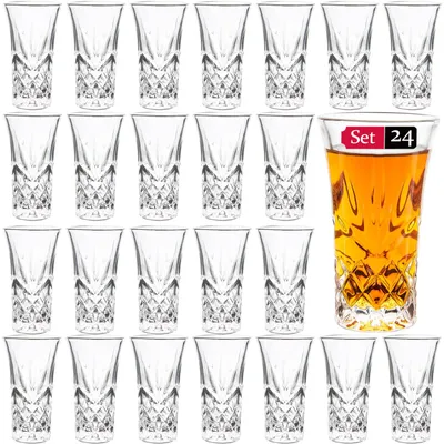 Shotgläser 60 ml, 24 Stück, schwerer Boden, spülmaschinenfest