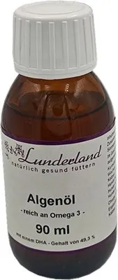 Produktbild von Lunderland Algenöl 90ml  / Ergänzungsfuttermittel für Hunde und Katzen