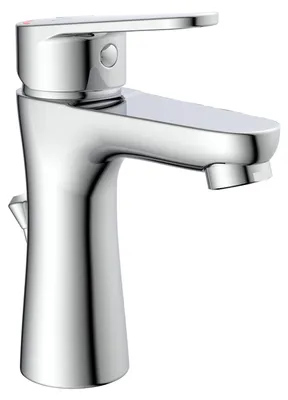 Produktbild von SCHÜTTE PICO  Waschtischarmatur mit Zugstange, Wasserhahn Bad mit Ablaufgarnitur Waschbecken, Chrom
