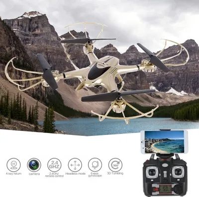 Image de MJX X401H FPV WiFi 2.4GHz 4 canaux 6 axes Gyro Drone 2.4GHz RC Mini Quadcopter avec caméra 0.3MP(Or)