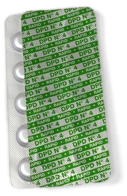 Produktbild von 50 Stk. DPD 4 Rapid Tabletten für Pooltester Sauerstoff (5 Streifen)