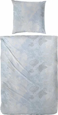 Produktbild von Westminster Feinbiber Bettwäsche 135x200 Rosen Zweige blau silber sand 173095-38