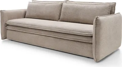 Zdjęcie produktu dla FURNLUX Sofa Tilia beżowo-czarna 230 cm / Kolor główny: beżowy / Wymiary: 230 x 82 x 103 cm