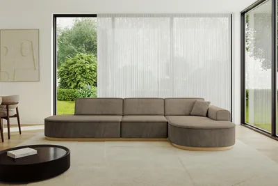 Produktbild von ALTDECOR Ecksofa in L-Form MARI-L2-v2 - 328x171x83 cm Braun - Corner Sofa Bett Eckcouch Couch Wohnlandschaft Cauchsofa