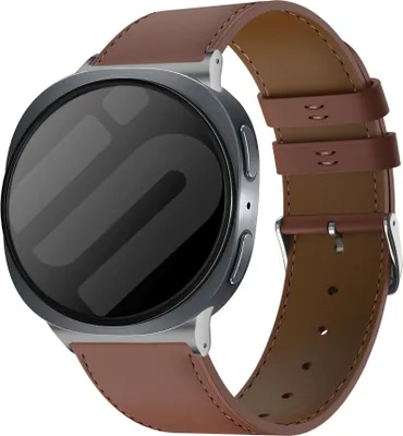 Produktbild von Strap-it Lederarmband - Lederarmband mit Schnallenverschluss - passend für Samsung Galaxy Watch 8 - 40mm / Galaxy Watch 8 - 44mm / Galaxy Watch 8 Classic (braun)
